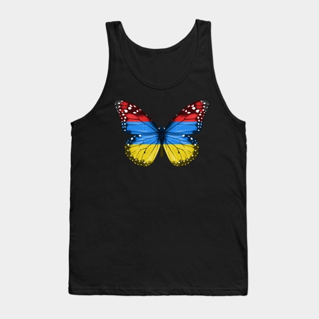 Armenian Flag  Butterfly - Gift for Armenian From Armenia Tank Top by Country Flags